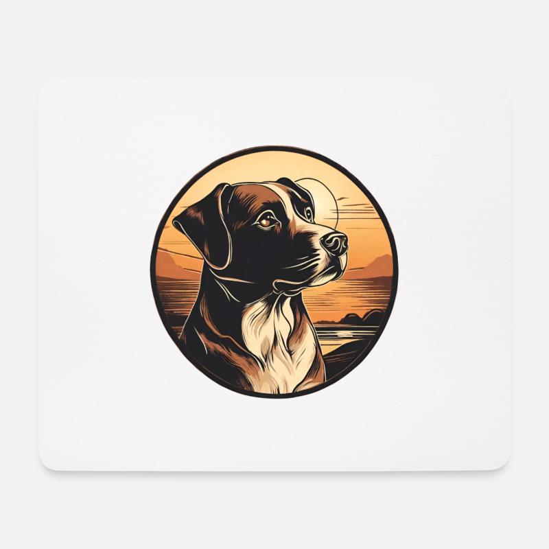 Der Hund ist der treueste Freund des Menschen - Mousepad (Querformat) - Weiß