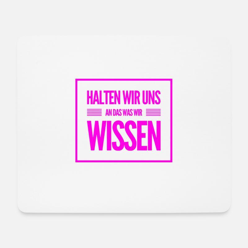 Fakten sind toll - Mousepad (Querformat) - Weiß