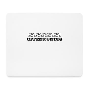 es ist offensichtlich - Mousepad (Querformat) - Weiß - Vorne