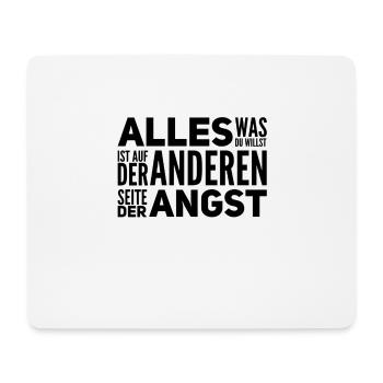 geh durch die Angst - Mousepad (Querformat) - Weiß - Vorne