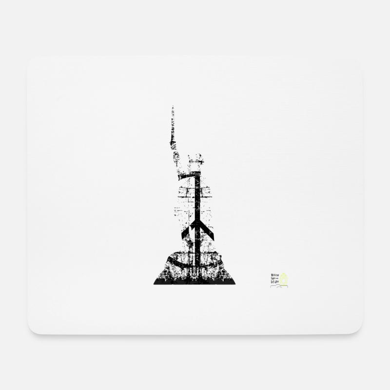 Hermannsdenkmal peace dunkel - Mousepad (Querformat) - Weiß