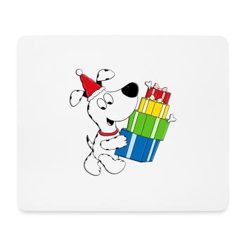 WEIHNACHTEN - GESCHENKE - HUND - TIERISCH - Mousepad (Querformat) - Weiß - Vorne