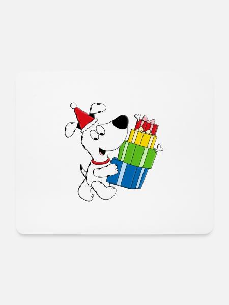 WEIHNACHTEN - GESCHENKE - HUND - TIERISCH - Mousepad (Querformat) - Weiß
