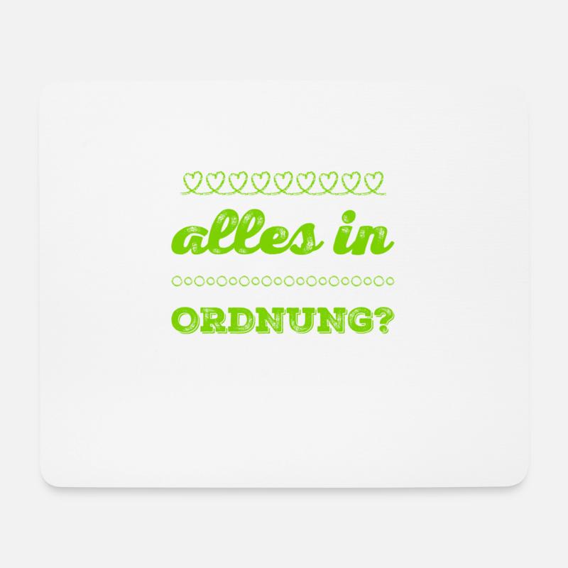 wie geht es dir? - Mousepad (Querformat) - Weiß