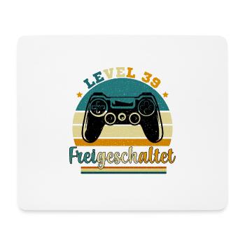 Level 39 Freigeschaltete Geschenkidee 39 Jahre - Mousepad (Querformat) - Weiß - Vorne