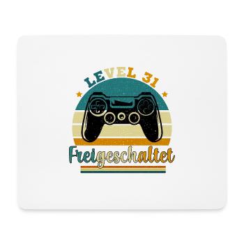 Level 31 Freigeschaltete Geschenkidee 31 Jahre - Mousepad (Querformat) - Weiß - Vorne