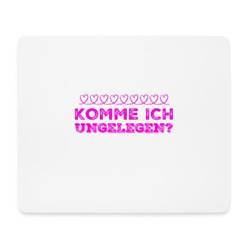 passt es gerade? - Mousepad (Querformat) - Weiß - Vorne