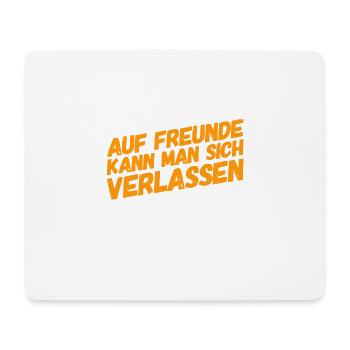 Freunde sind genial - Mousepad (Querformat) - Weiß - Vorne