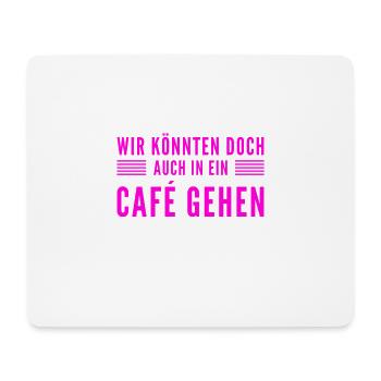 Bock auf einen Kaffee? - Mousepad (Querformat) - Weiß - Vorne