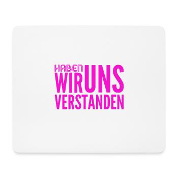 Hast du zugehört? - Mousepad (Querformat) - Weiß - Vorne