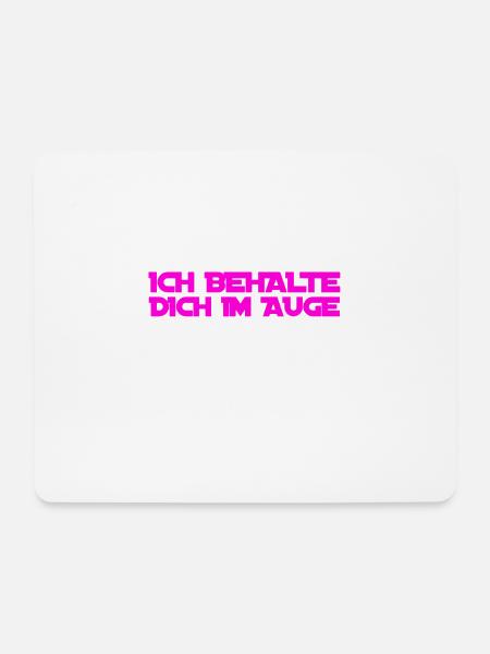 du stehst unter Beobachtung - Mousepad (Querformat) - Weiß