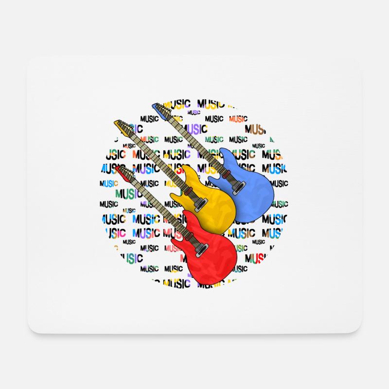 Gitarren - Mousepad (Querformat) - Weiß