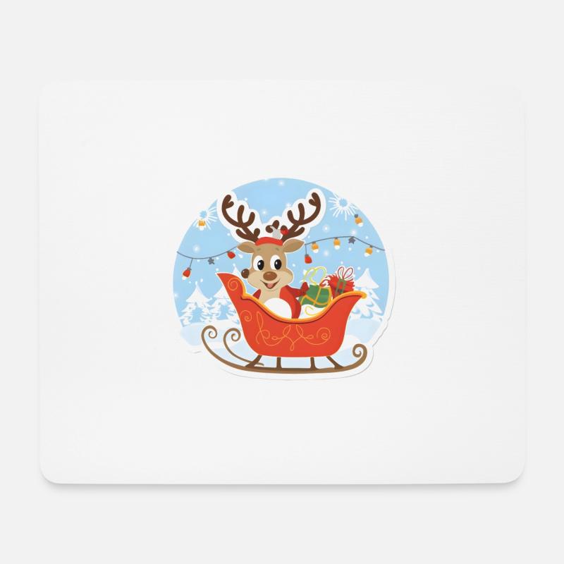 Rudolph, the Red-Nosed Reindeer - Mousepad (Querformat) - Weiß