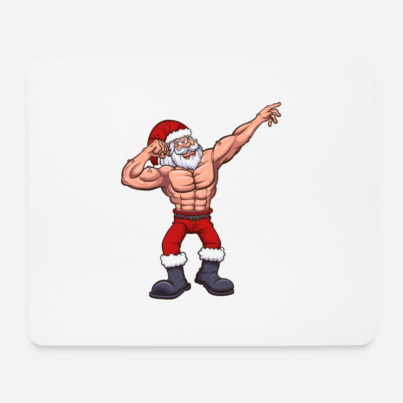 Starker Weihnachtsmann - Mousepad (Querformat) - Weiß