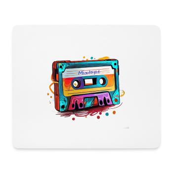 Mixtape - Tapis de souris (format paysage) - blanc - Devant