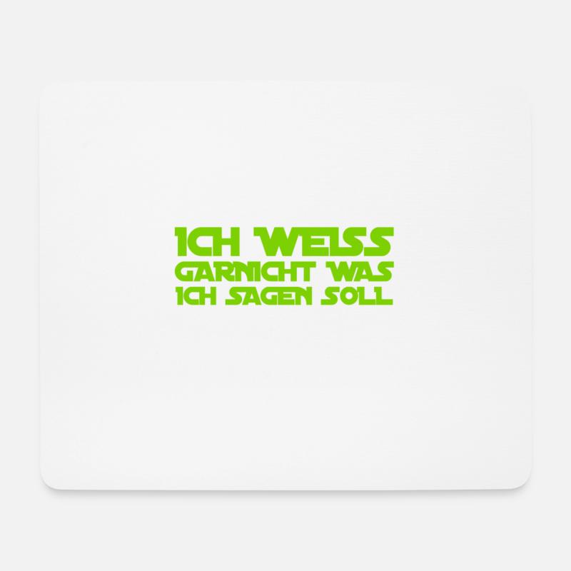 ich bin sprachlos - Mousepad (Querformat) - Weiß
