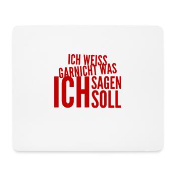 sprachlos - Mousepad (Querformat) - Weiß - Vorne