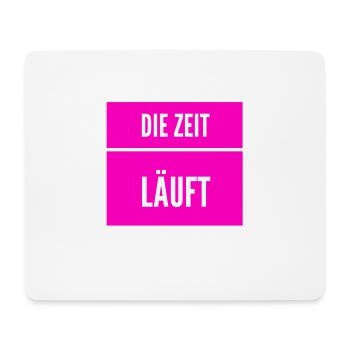 die Uhr tickt - Mousepad (Querformat) - Weiß - Vorne