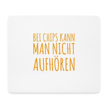 ich liebe Chips - Mousepad (Querformat) - Weiß - Vorne