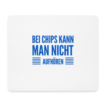 ich mag Chips - Mousepad (Querformat) - Weiß - Vorne