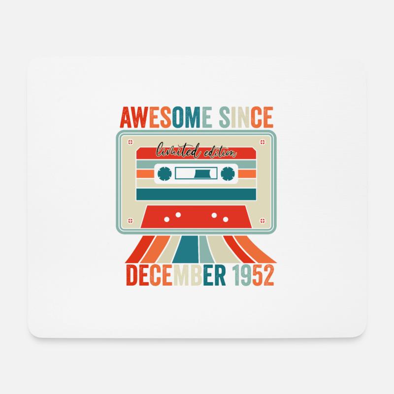 December 1952 - Awesome Since December 1952 - Mouse Pad (horizontal) - white