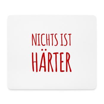 zu hart für diese Welt - Mousepad (Querformat) - Weiß - Vorne