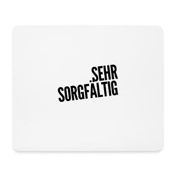 sehr sorgfälltig - Mousepad (Querformat) - Weiß - Vorne