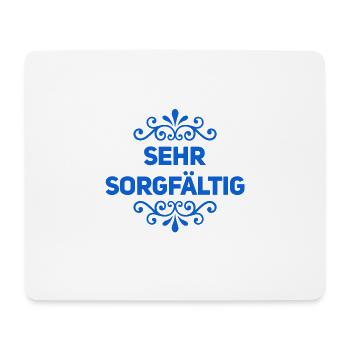 ich mag es sorgfältig - Mousepad (Querformat) - Weiß - Vorne