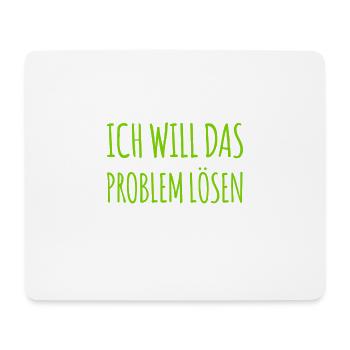 ich mag Probleme zu lösen - Mousepad (Querformat) - Weiß - Vorne