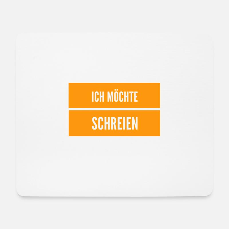 schreien wäre schön - Mousepad (Querformat) - Weiß