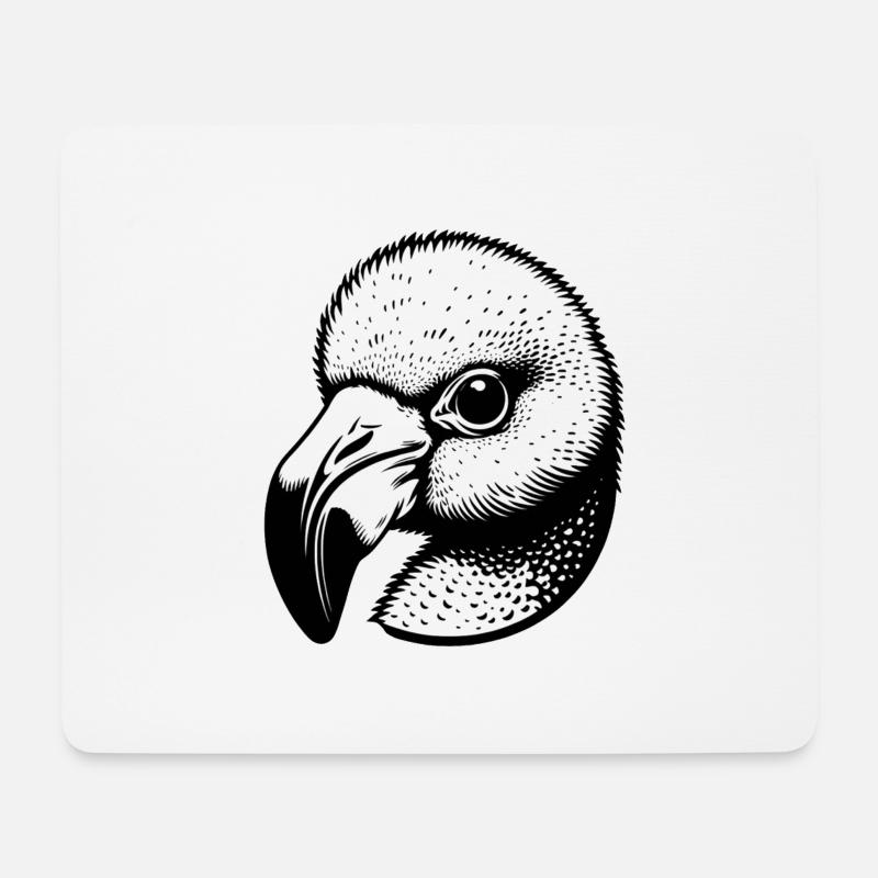 Schräger Vogel - Mousepad (Querformat) - Weiß
