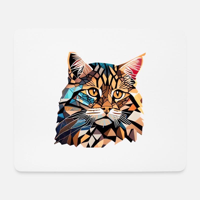 Maine Coon Katze Kätzchen Katzenbesitzer Kater - Mousepad (Querformat) - Weiß