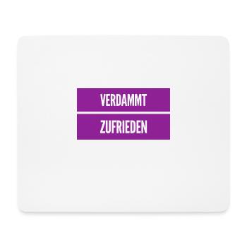 ich führe ein zufriedenes Leben - Mousepad (Querformat) - Weiß - Vorne