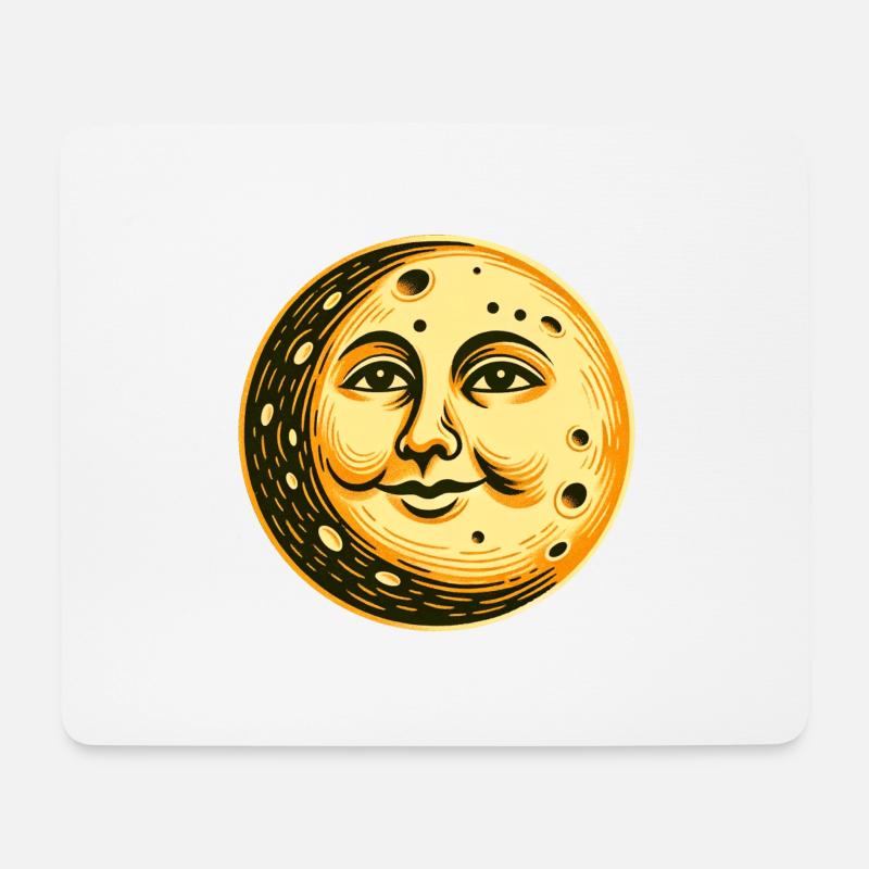 Mond - Mousepad (Querformat) - Weiß