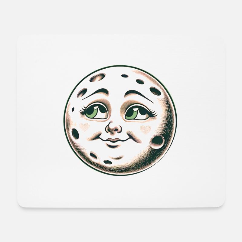Mondfrau - Mousepad (Querformat) - Weiß