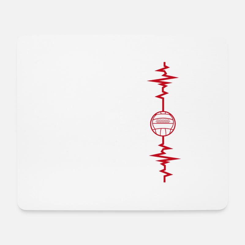 Wasserball Herzschlag Geschenkidee - Mousepad (Querformat) - Weiß