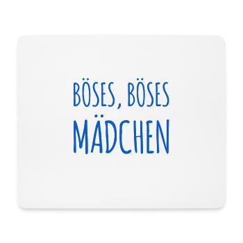 hier steht ein böses Mädchen - Mousepad (Querformat) - Weiß - Vorne