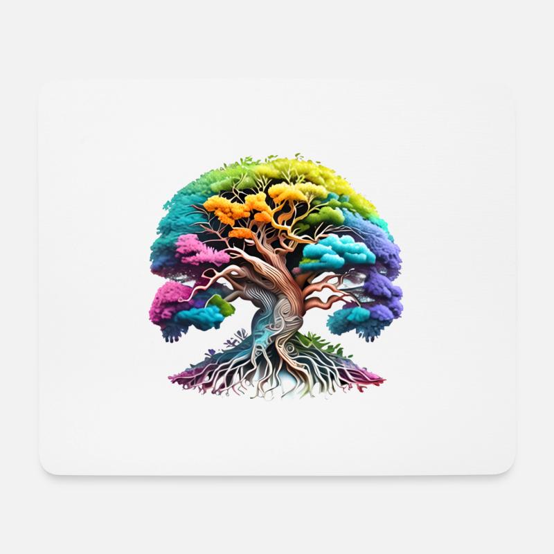 Lebensbaum Meditation Keltischer Baum des Lebens - Mousepad (Querformat) - Weiß