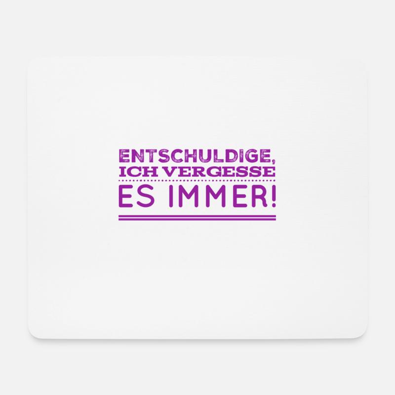 Vergesslichkeit - Mousepad (Querformat) - Weiß