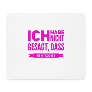 ich kann nicht lachen - Mousepad (Querformat) - Weiß - Vorne