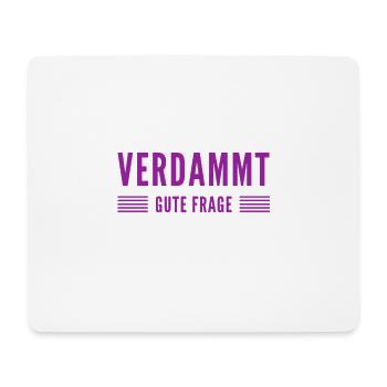 was für eine Frage - Mousepad (Querformat) - Weiß - Vorne