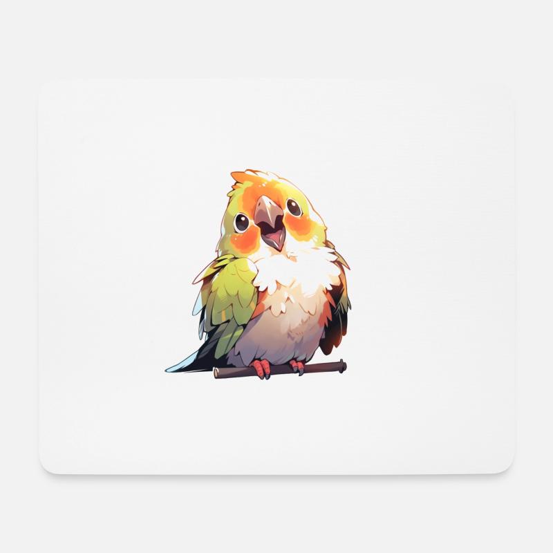 Papageien - Mousepad (Querformat) - Weiß