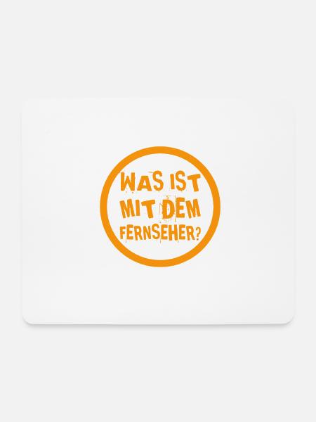 was ist mit dem Fernseher los? - Mousepad (Querformat) - Weiß