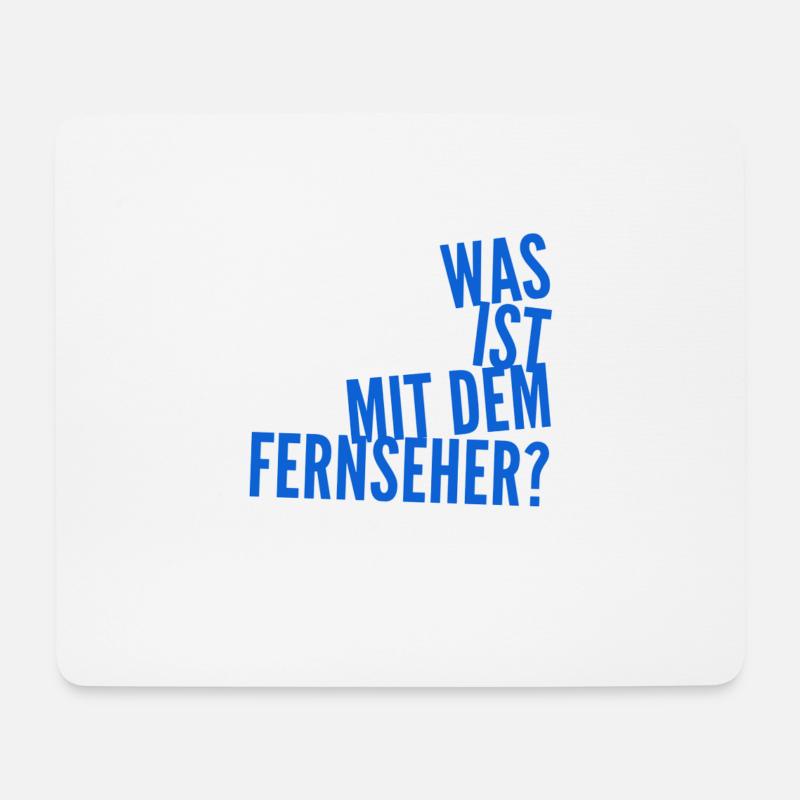 der Fernseher ist komisch - Mousepad (Querformat) - Weiß