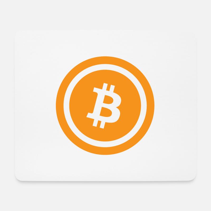 Bitcoin Logo - Mousepad (Querformat) - Weiß