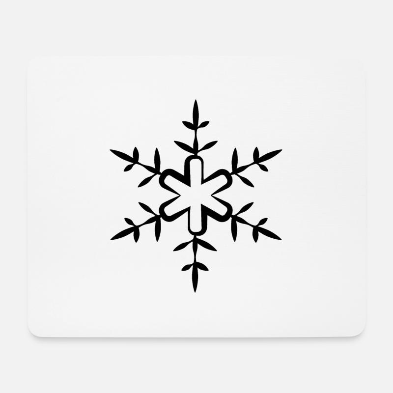 Snowflake - Mouse Pad (horizontal) - white