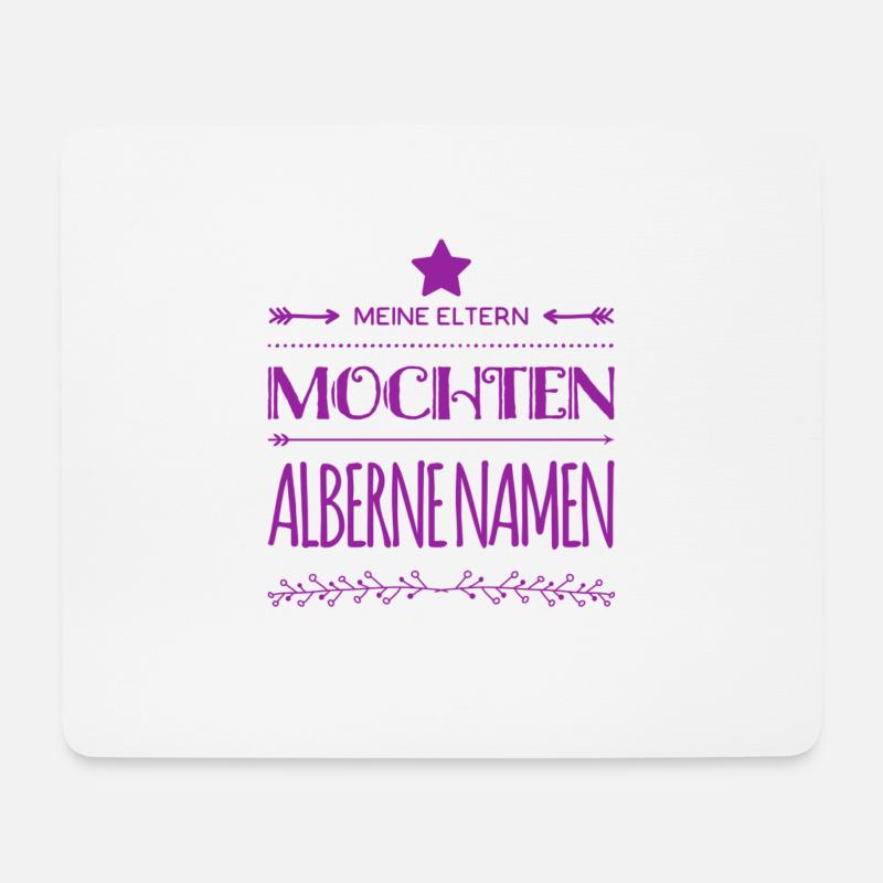 alberner Name - Mousepad (Querformat) - Weiß