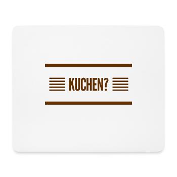 wie sieht es aus mit Kuchen? - Mousepad (Querformat) - Weiß - Vorne