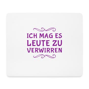 ich mag es Leute zu verwirren - Mousepad (Querformat) - Weiß - Vorne