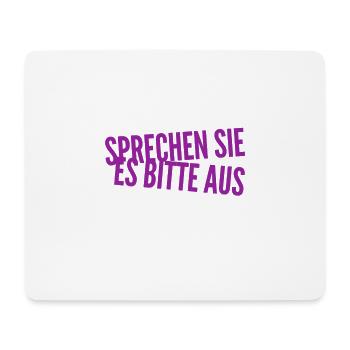 reden sie bitte laut - Mousepad (Querformat) - Weiß - Vorne